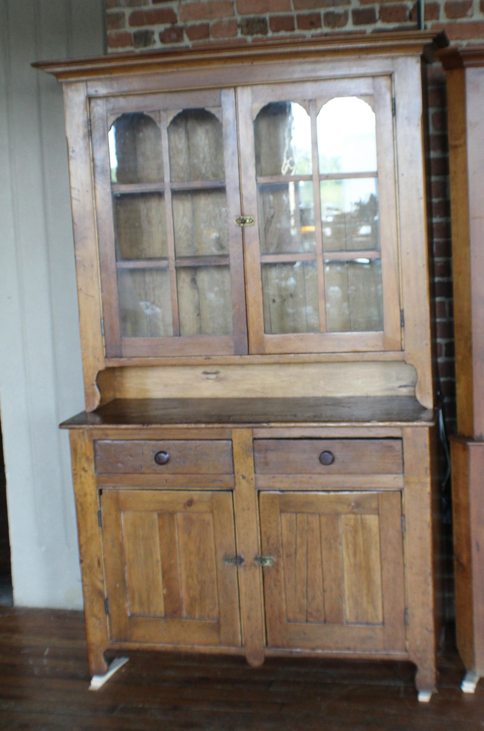 American Painted Country Step Back Cupboard (1 of 4)
