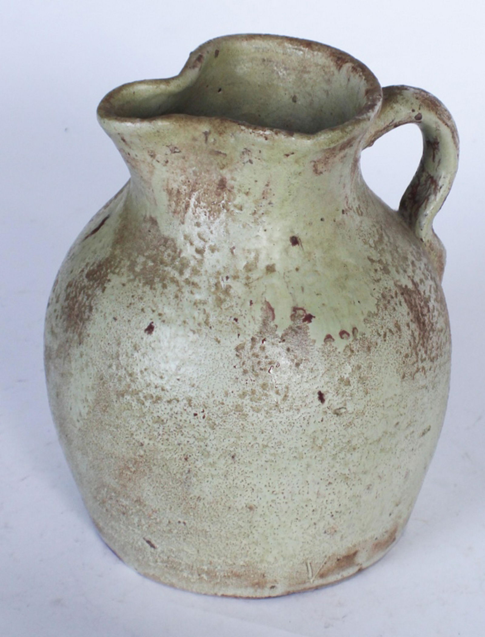 Interesting Signed Southern Stoneware Pitcher (1 of 3)
