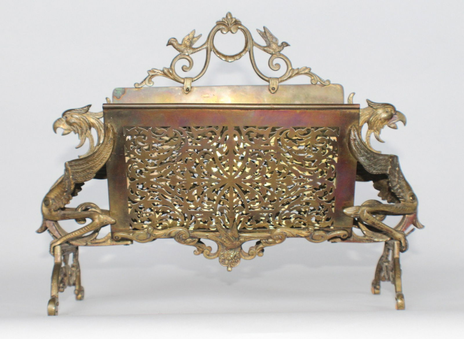 Quality Antique Cast Brass Rococo Document Stand (1 of 1)