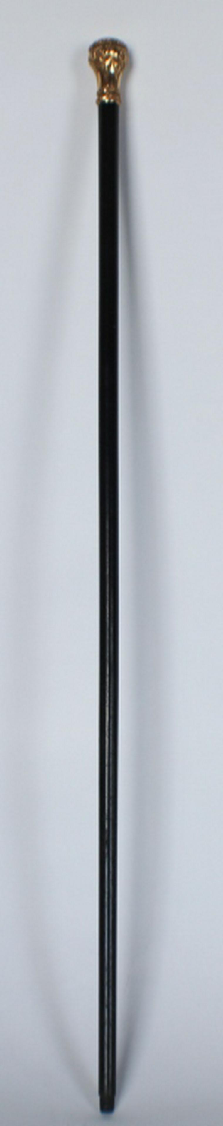 Victorian Rolled Gold & Wood Shaft Cane (1 of 2)