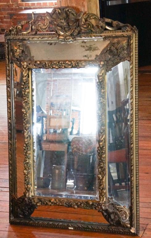 Striking Continental Gilt Rococo Looking Glass (1 of 4)