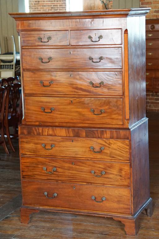 British George III Mahogany Chest on Chest (1 of 4)