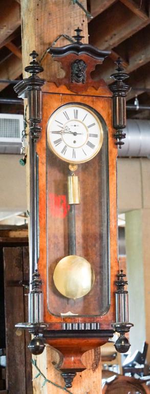 Antique German Mahogany Wall Regulator Clock (1 of 2)