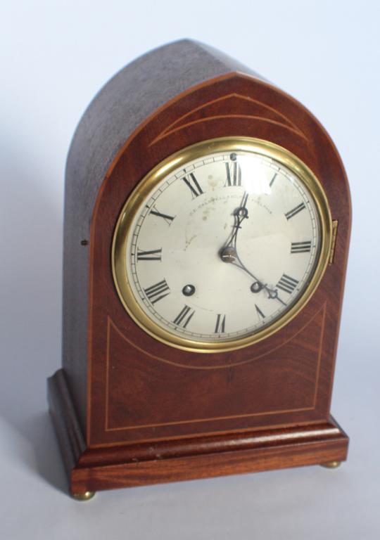 Antique J.E. Caldwell Inlaid Mahogany Mantle Clock (1 of 2)
