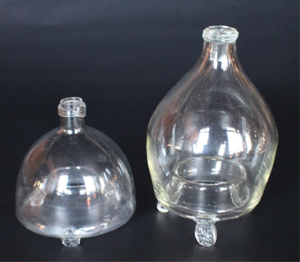 Two Antique French Blown Glass Fly Traps (1 of 4)