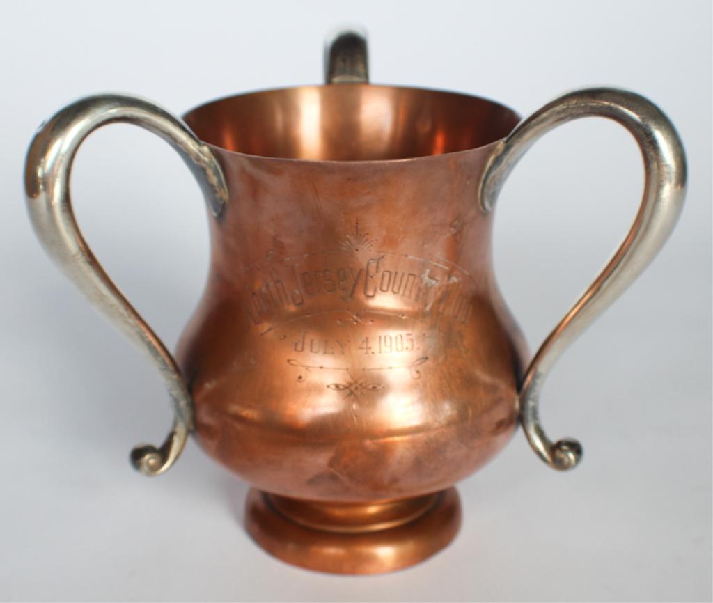 Antique Gorham Sterling & Copper Loving Cup Trophy (1 of 2)