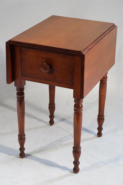 Country Sheridan Cherry Wood Drop Leaf Side Table (1 of 2)