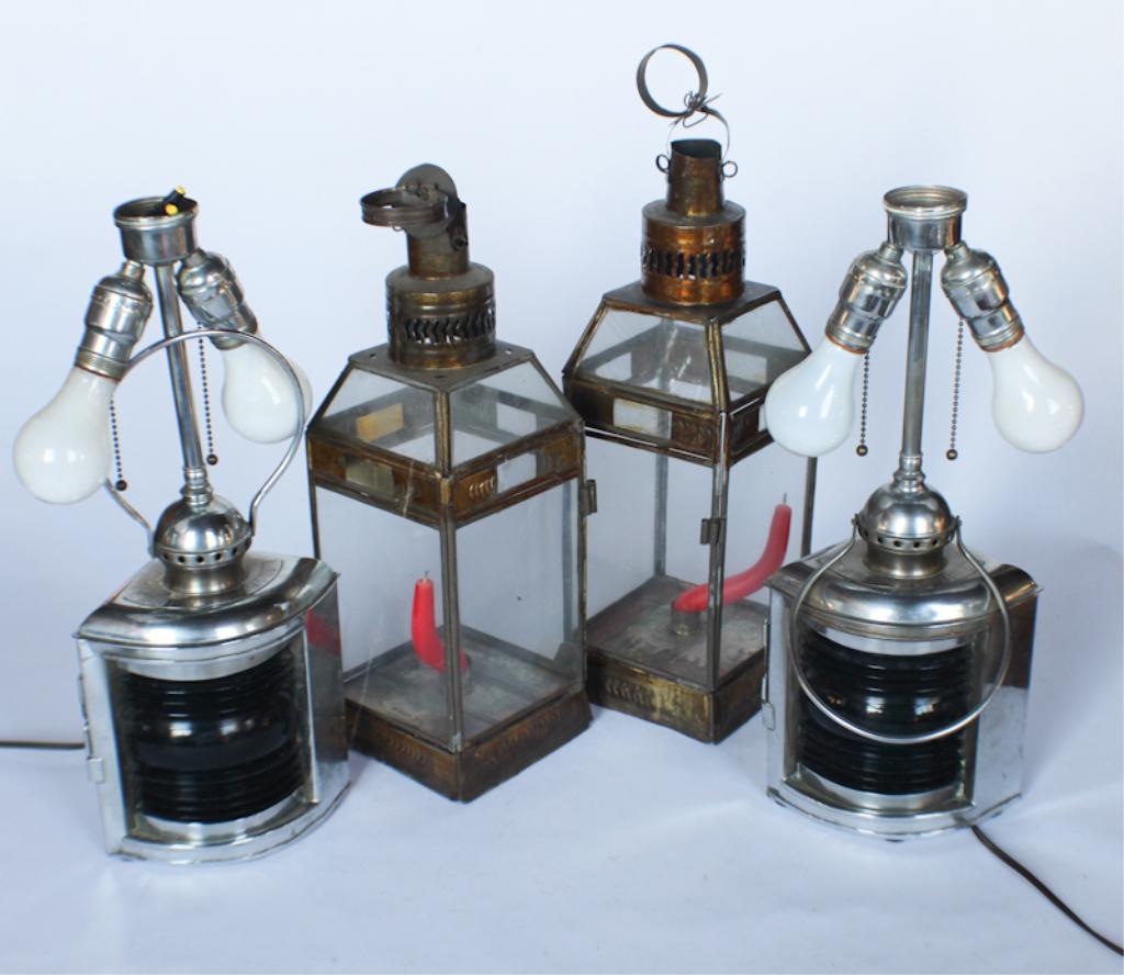 Two Pair Vintage Table Lanterns (1 of 2)