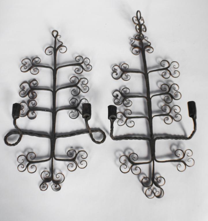 Antique Mexican Wrought Iron Wall Sconces (1 of 4)