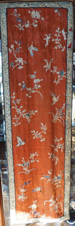 Chinese Silk Needlepoint Wall Hanging Panel (1 of 3)