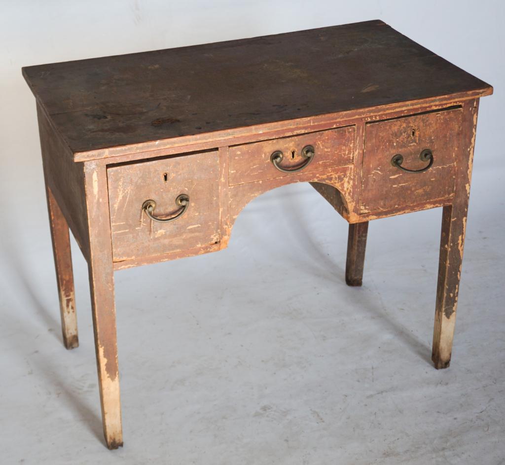 Handsome Chippendale Painted Pine Desk (1 of 6)