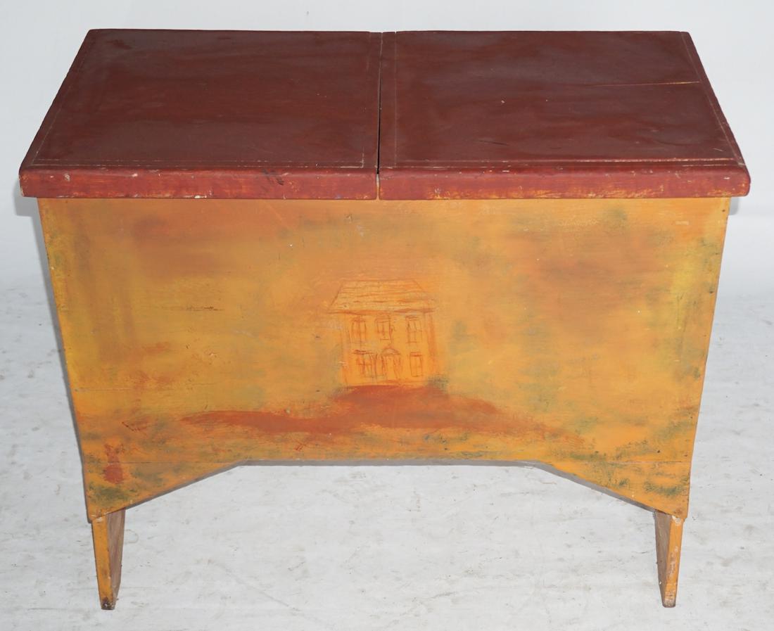 American Painted Decorated Grain or Flour Chest (1 of 5)