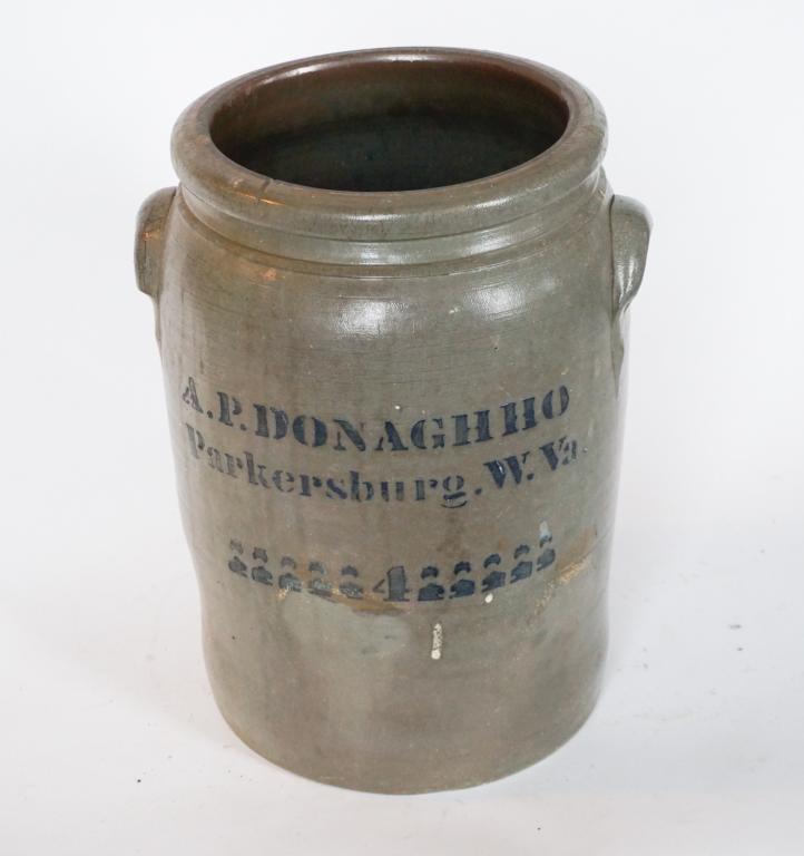 Southern Salt Glazed Stoneware Storage Jar (1 of 3)