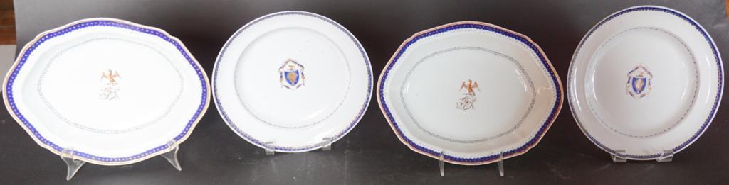 Two Pair Chinese Antique Export Porcelain Dishes (1 of 4)