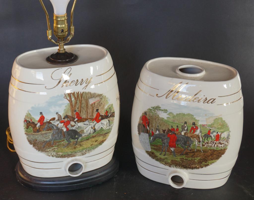 Two English Transfer Whiskey Barrel Drink Coolers (1 of 2)