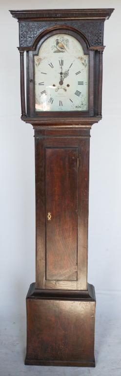 George III Carved Oak Tall Case Clock (1 of 7)