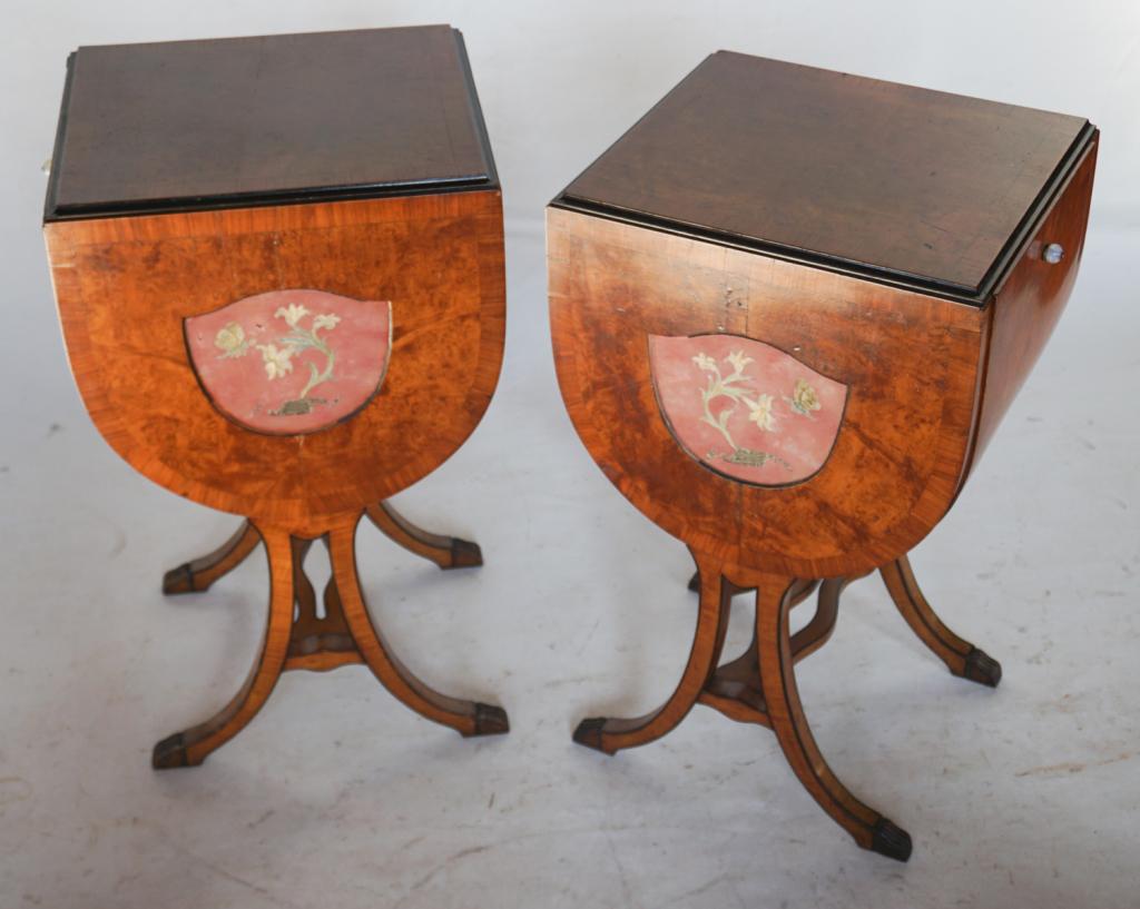 Very Fine Pair Walnut Neoclassical Side Cabinets (1 of 5)
