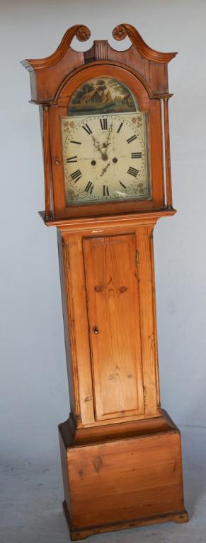 British George III Pine Tall Case Clock (1 of 4)