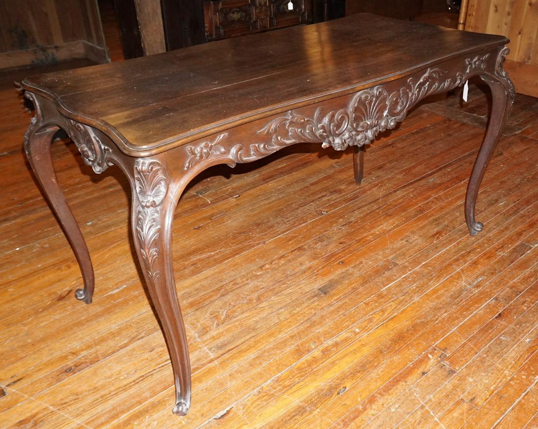 Fine Antique French Rococo Carved Walnut Table (1 of 5)