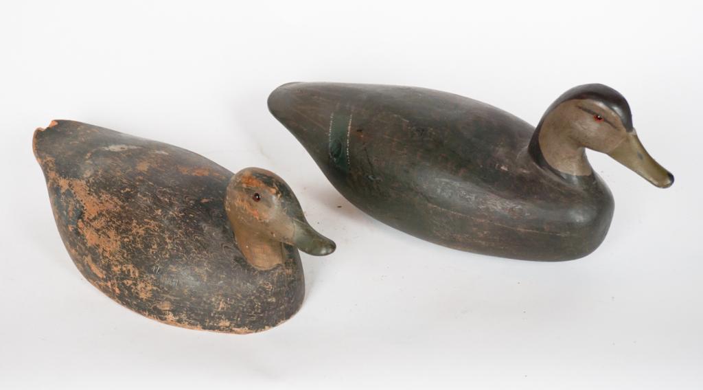 Two Antique Carved & Painted Duck Decoys (1 of 5)