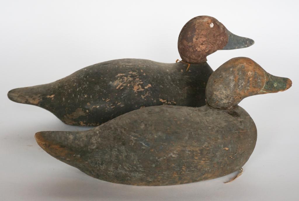 Two Antique Carved & Painted Duck Decoys (1 of 4)