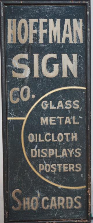 Vintage Hand Painted Advertising Sign on Metal (1 of 1)