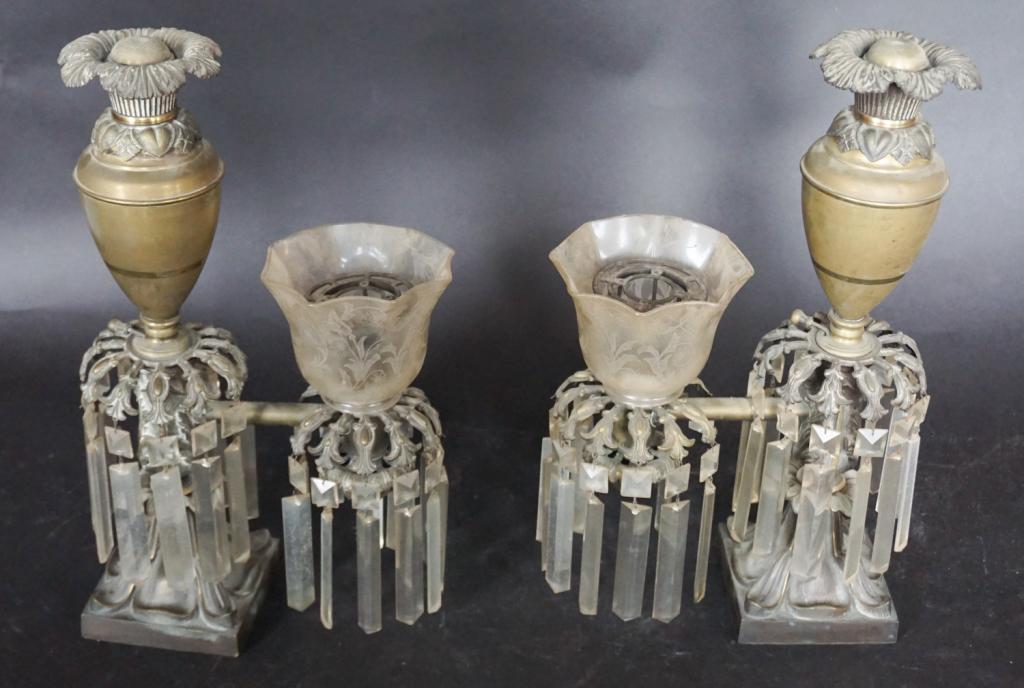 Pair Original Classical Bronze & Brass Argon Lamps (1 of 2)