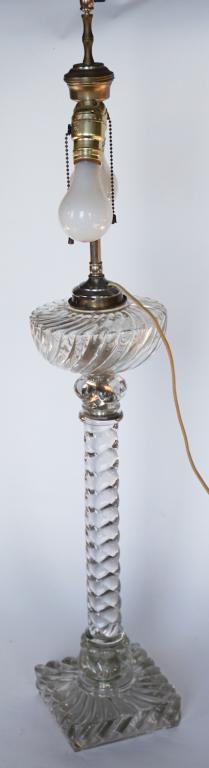 Antique Pressed Glass Messengers Fluid Lamp (1 of 1)
