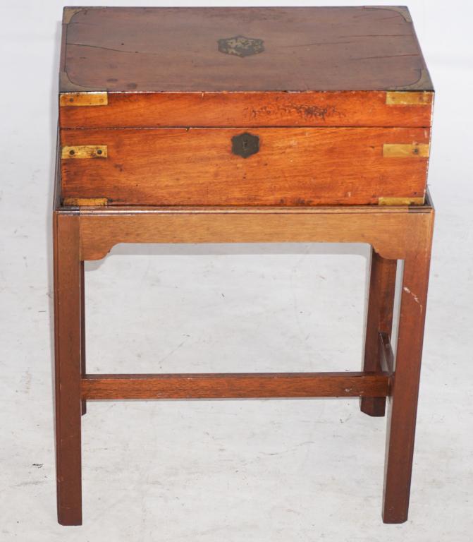 Diminutive Regency Mahogany Campaign Writing Slope (1 of 2)
