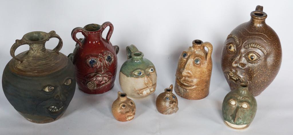 Collection Southern Pottery Face Jugs (1 of 3)