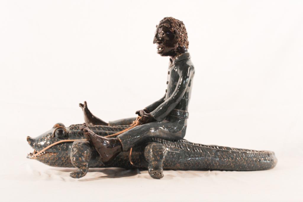 Monumental Figural Stoneware Piece by Lin Craven (1 of 2)