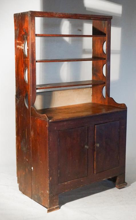 Southern Yellow Pine Stepback Cupboard (1 of 5)