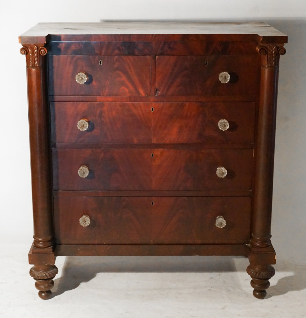 Classical Carved Mahogany Chest of Drawers (1 of 3)