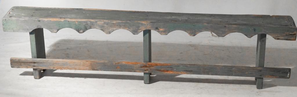 Antique Primitive Painted Southern Bench (1 of 2)