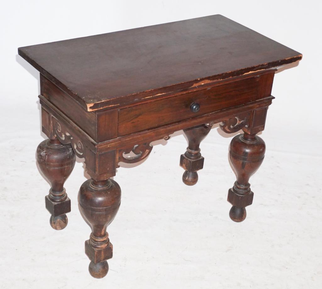 Interesting Spanish Colonial Rosewood Side Table (1 of 5)