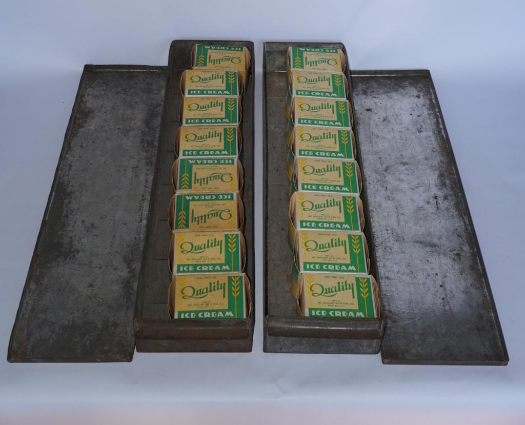 Two Vintage Metal Ice Cream Containers (1 of 2)