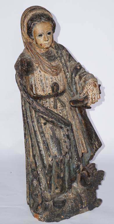 Antique Spanish Colonial Carved & Painted Santos (1 of 4)