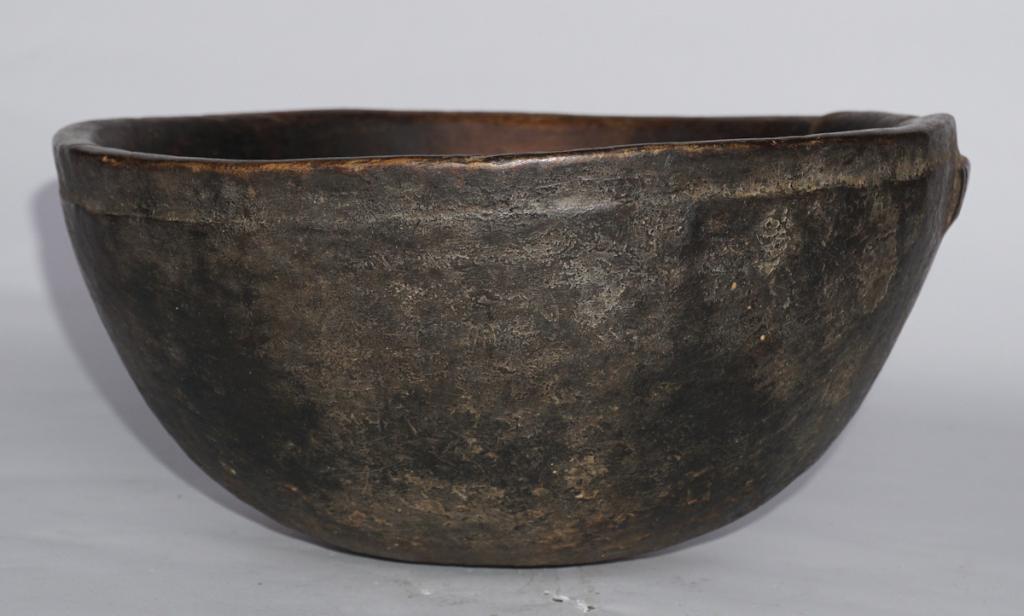 Very Early Carved Burl Walnut Bowl (1 of 3)