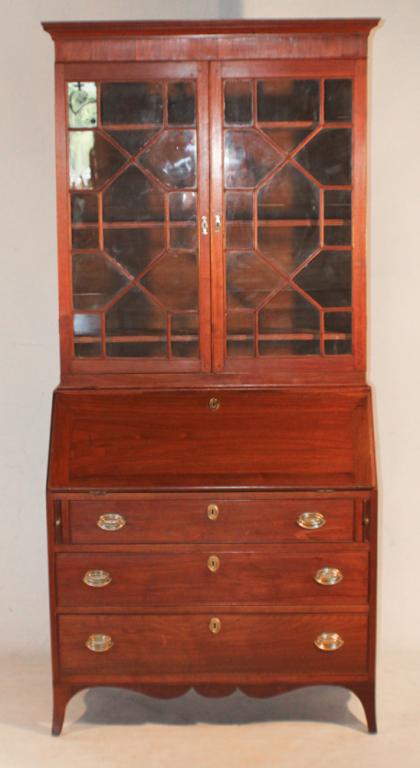 Southern Federal Walnut Secretary Bookcase (1 of 8)
