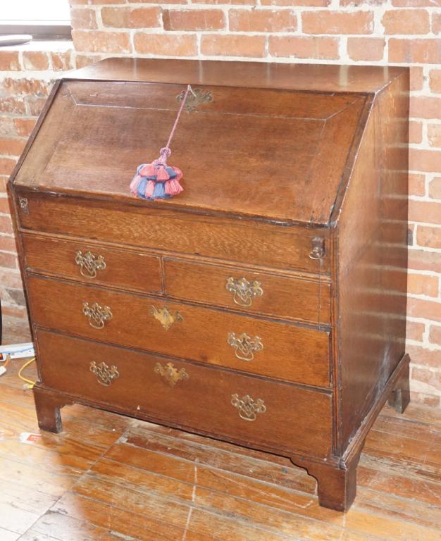 Diminutive George III Walnut Slant Front Desk (1 of 3)
