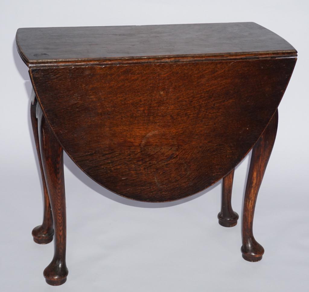 Miniature Queen Anne Oak Drop Leaf Breakfast Table (1 of 2)