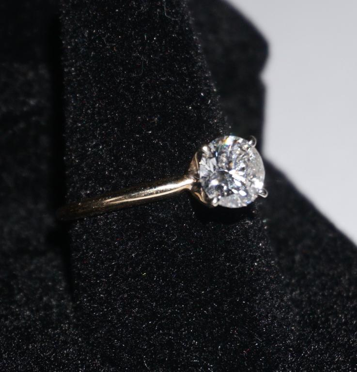 14k Diamond & Gold Solitaire Ring (1 of 3)
