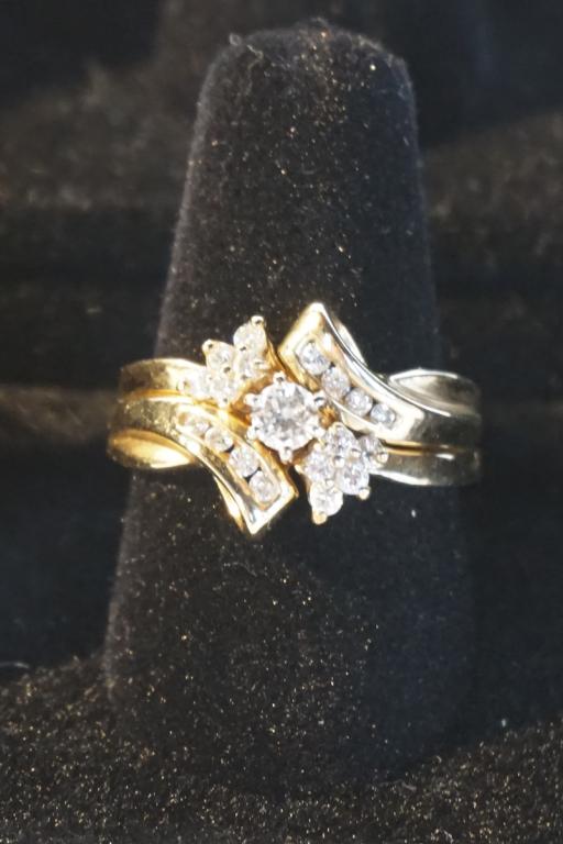 14k Gold & Diamond Wedding Set (1 of 2)
