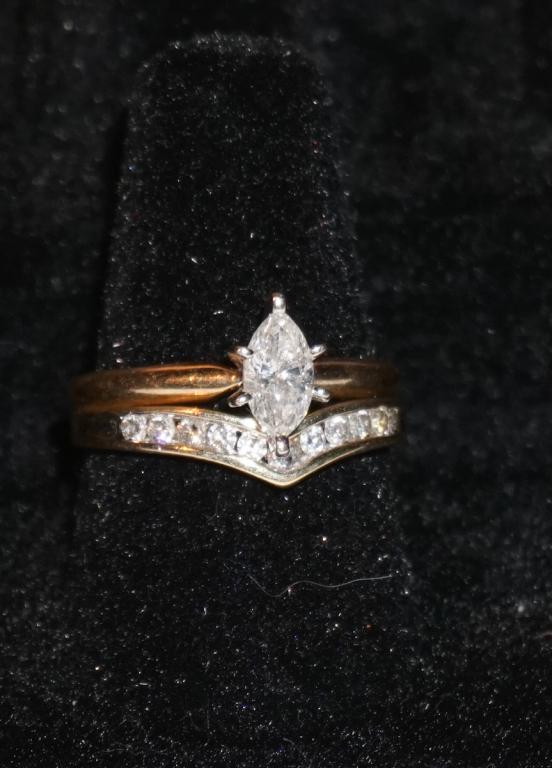 14k Gold & Diamond Ladies Wedding Set (1 of 1)