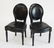 Striking Pair French Faux Crocodile Side Chairs