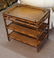 Deco Bamboo & Cane Woven Tea Tray on Stand