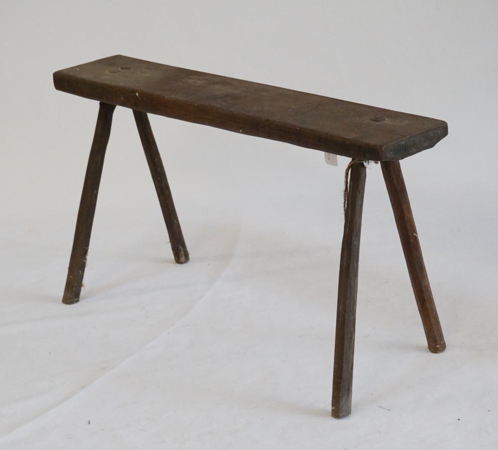 Antique Southern Walnut Backcountry Slab Bench (1 of 3)