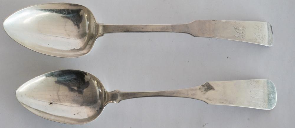 Two Antique Southern Coin Silver Spoons (1 of 1)