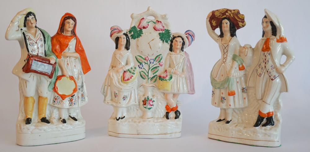 Antique Staffordshire Figural Pottery Pieces (1 of 1)