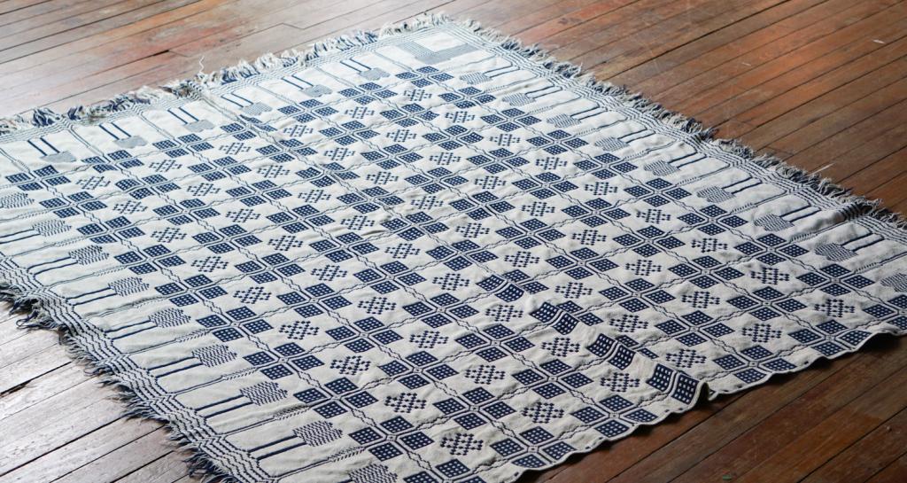 Antique American Woven Wool Coverlet (1 of 5)